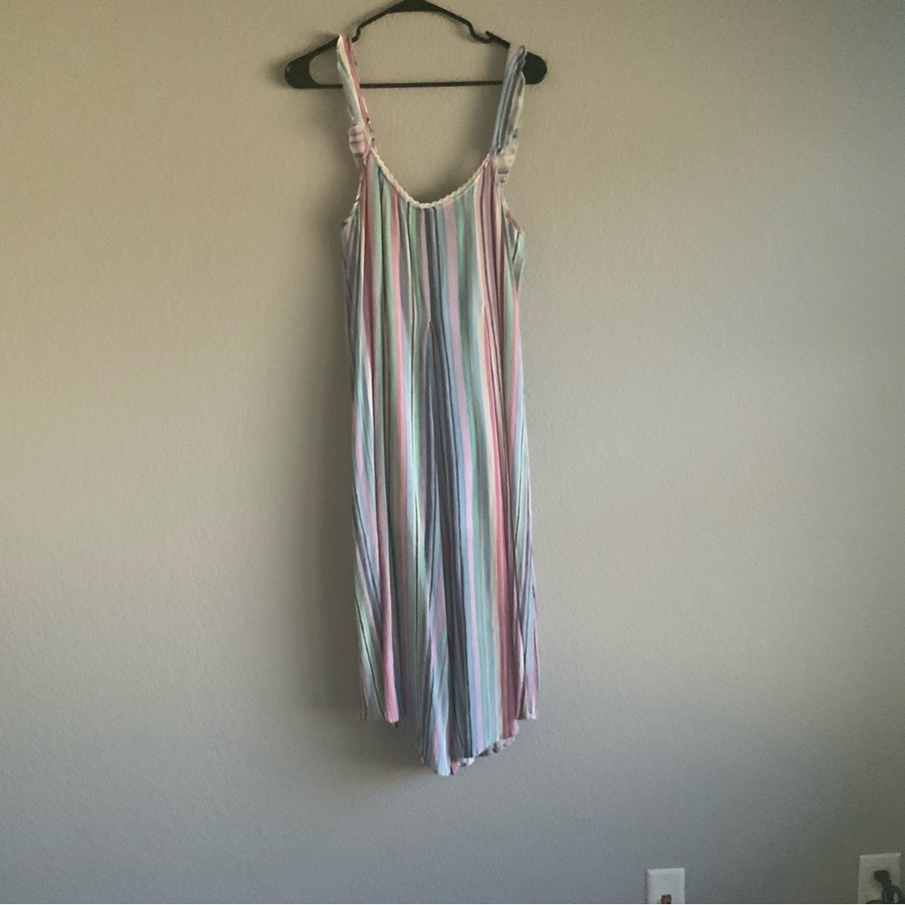 Striped Multicolor Sleeveless Jumpsuit